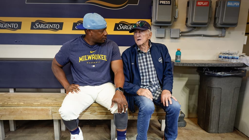 Rickie Weeks Jr. and Bob Uecker in 2024