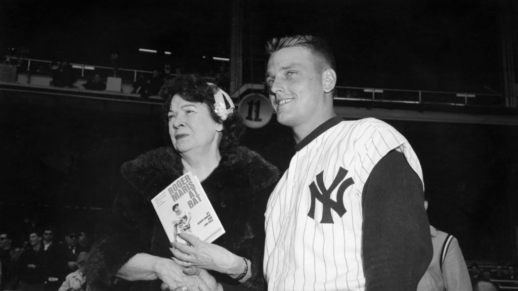 Maris was under enormous stress as he chased down Ruth’s record in 1961, knowing that many fans -- and even the commissioner of baseball -- did not want to see him reach 61. But Ruth’s widow, Claire (Left, with Maris on Opening Day 1962), was happy that if someone was going to pursue the Babe’s crown, it was another Yankee. “I know that if Babe were here,” she told Maris after his record-tying homer, “he would have wanted to congratulate you too.”