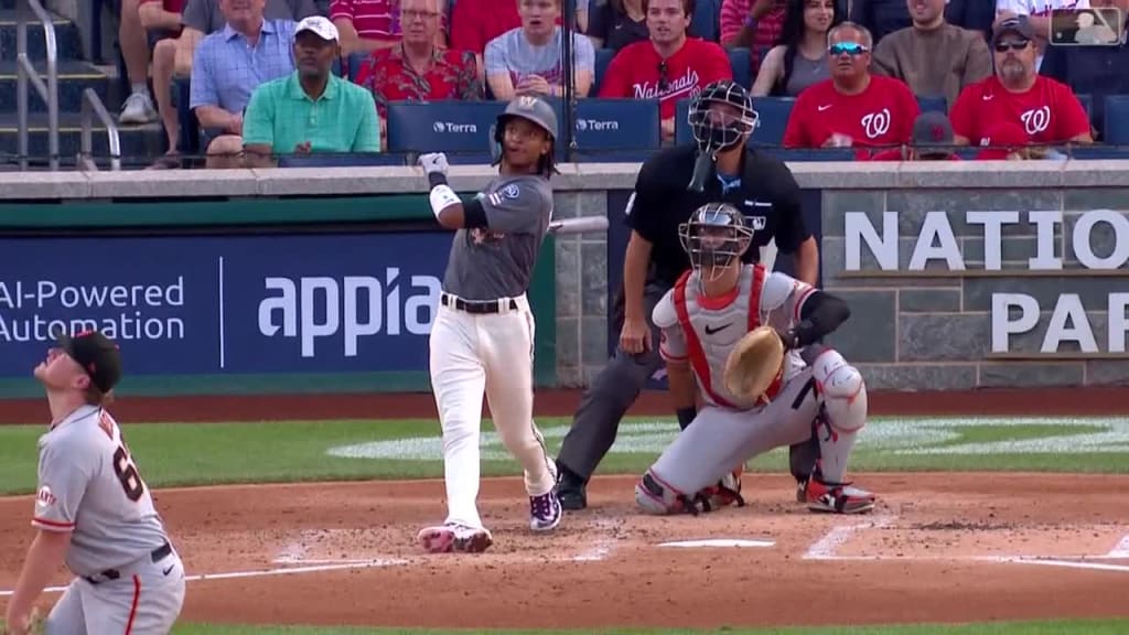 CJ Abrams hits three-run homer, Nats tally six-run inning vs. Phillies