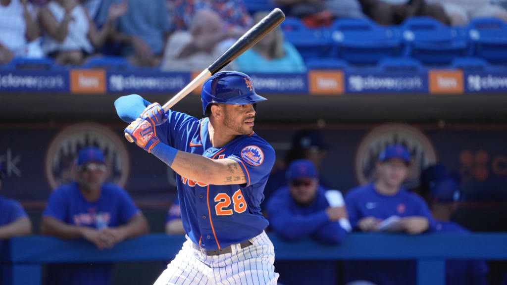 Tommy Pham bats during the second inning of a Spring Training baseball game against the Washington Nationals.