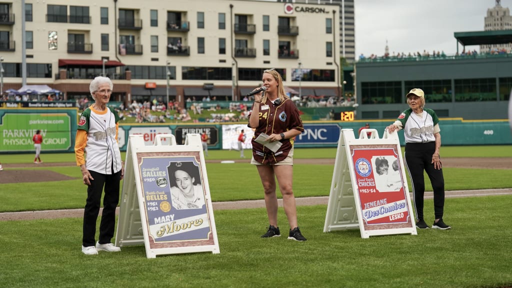 Mary Moore and Jeneane DesCombes Lesko are among the numerous AAGPBL players the TinCaps have celebrated.