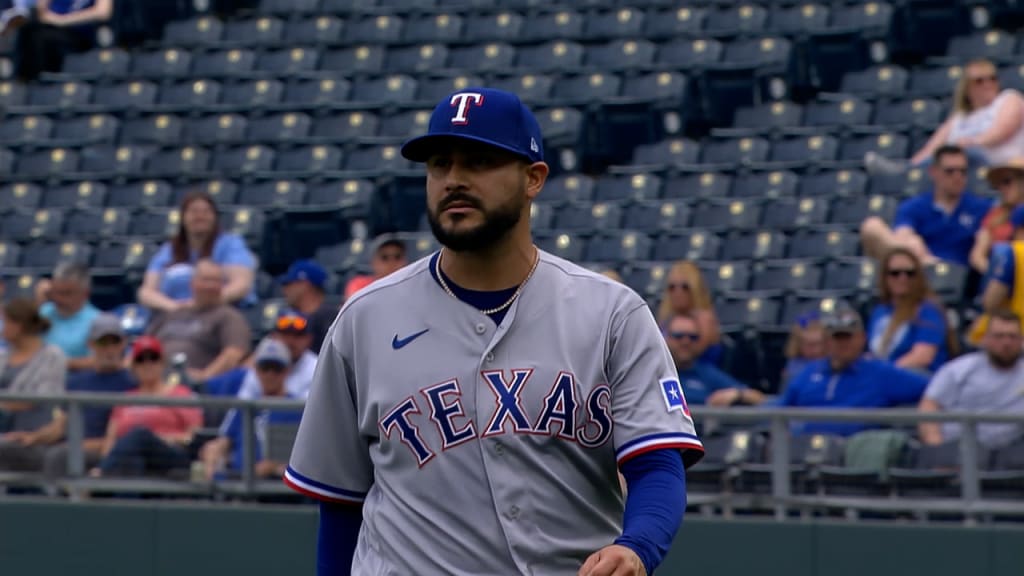 Texas Rangers play MLB home opener in front of packed stadium.