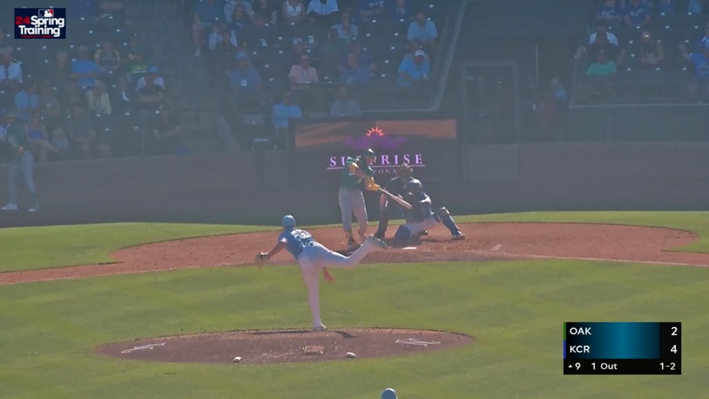 Tyler Soderstrom hits an RBI ground-rule double