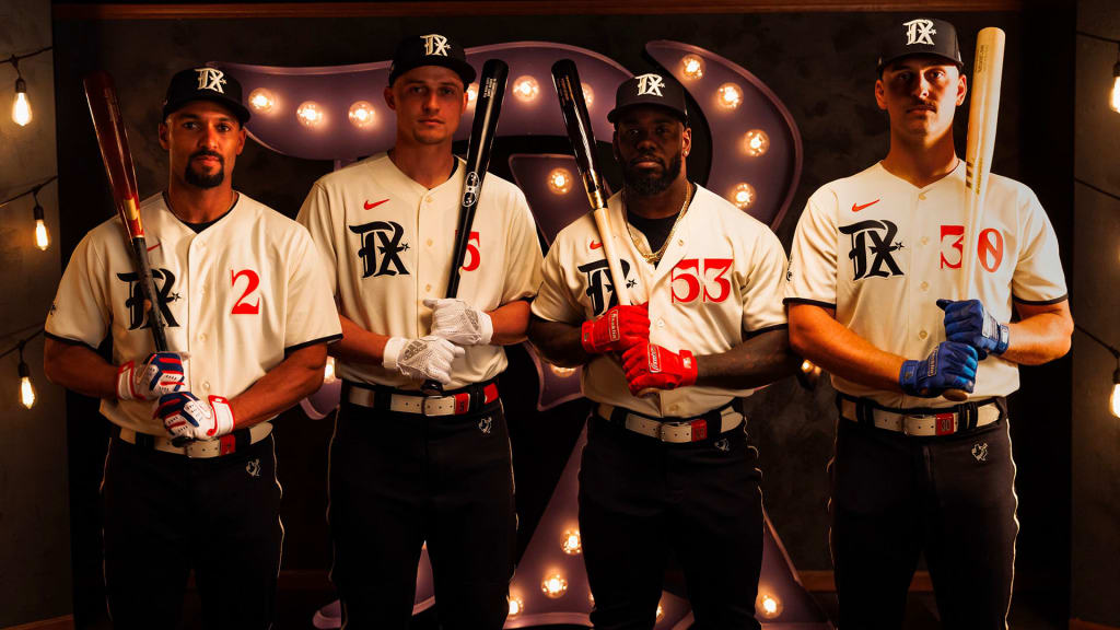 Texas Rangers Nike City Connect Team Jersey Men's 2023 MLB Cream