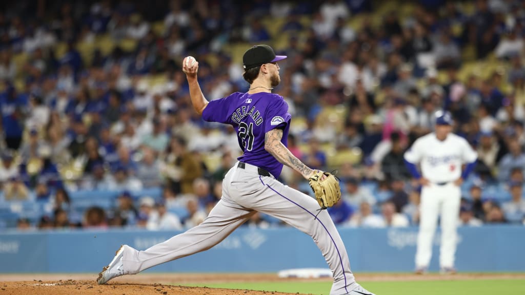 Kyle Freeland strikes out Shohei Ohtani