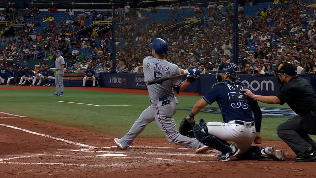 Rangers' Corey Seager leaves game vs. Angels with right forearm contusion