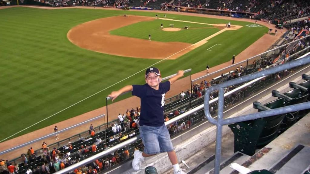Jakob Marsee at Comerica Park on the upper deck.