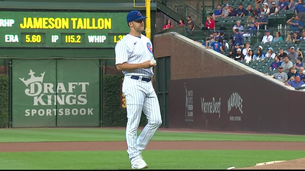 Jameson Taillon of the Chicago Cubs sits in the dugout giving up a News  Photo - Getty Images