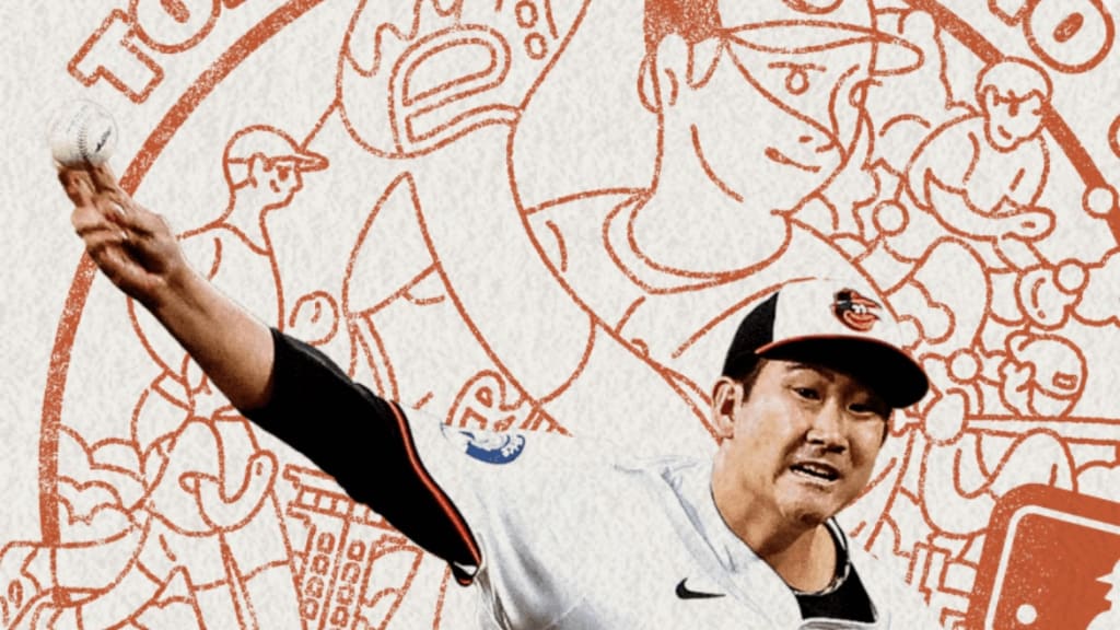 オリオールズ、菅野智之、自身の描かれたマンホールを「必ず見に行きたい」