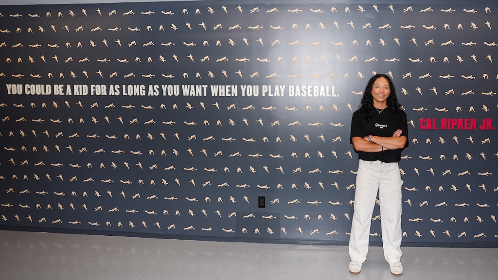 Olivia Pichardo poses for a photo during an office visit at MLB's headquarters on June 17, 2026. (Hailey Leonard/MLB Photos via Getty Images)
