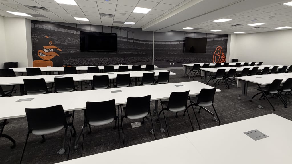 A classroom at the Orioles' Ed Smith Stadium complex.