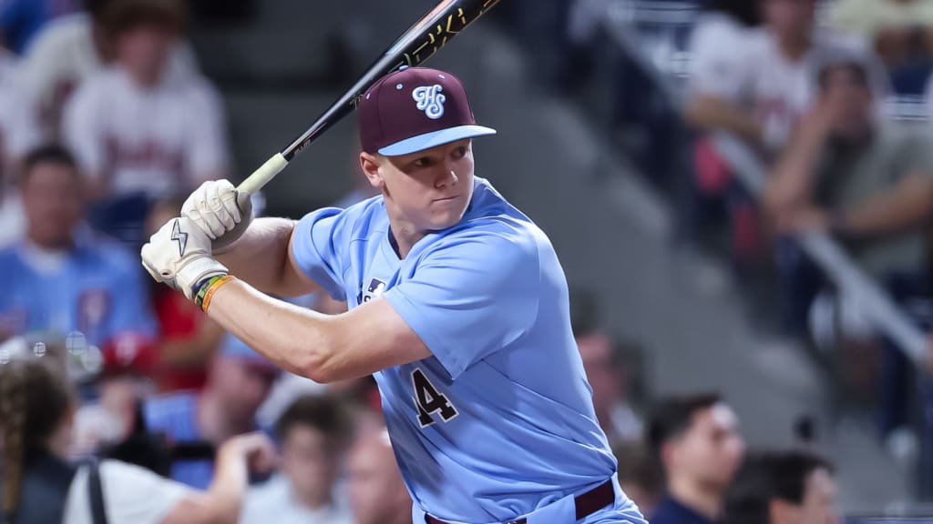Brady Cunningham competes in the 2026 High School Home Run Derby finals at Citizens Bank Park. (Getty Images)