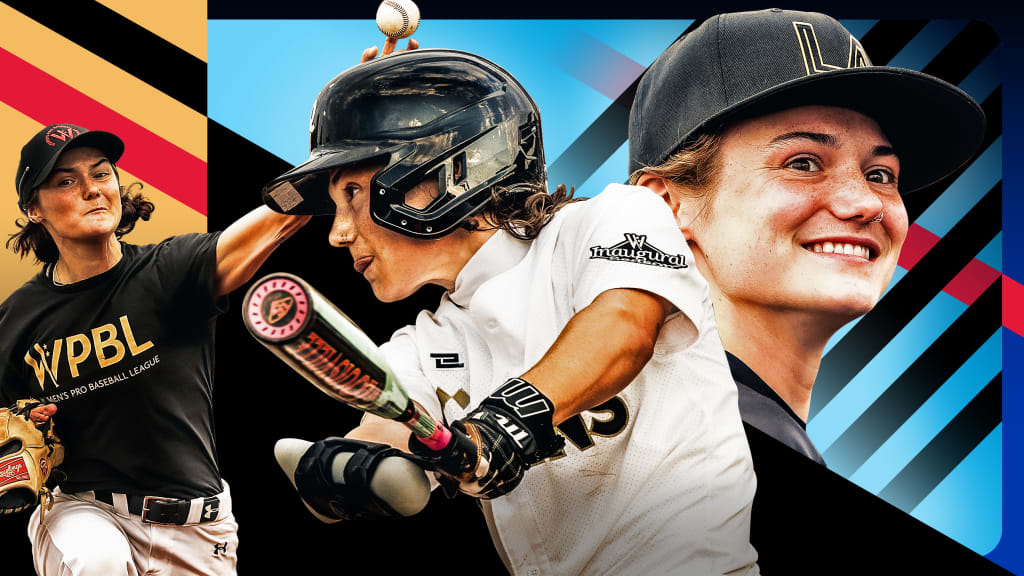 Design by Tom Forget. Action photo courtesy Women's Professional Baseball League.