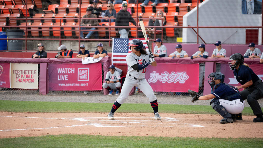 Olivia Pichardo of Team USA in 2023 (Photo by Rachel Hambly/MLB Photos via Getty Images)