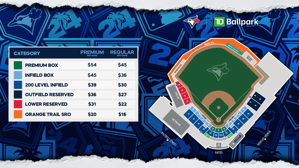 Blue Jays Spring Training Ticket Information Toronto Blue Jays