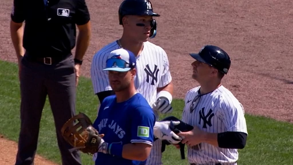Aaron Judge rips an RBI single to center field