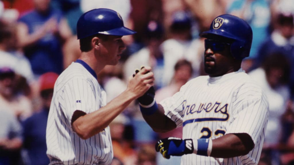 Tom Flanagan and Brewers player Greg Vaughn