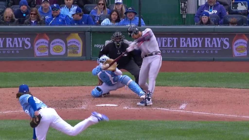 Vaughn Grissom hits a 2-run homer in his first MLB game. : r/baseball