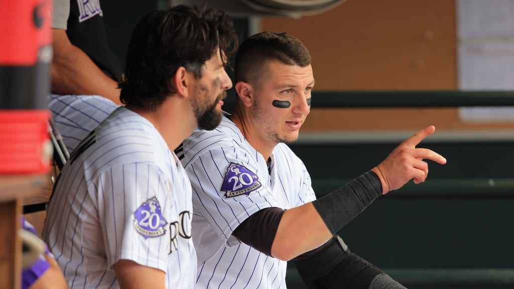 Todd Helton (left) with Troy Tulowitzki in 2013. (Getty)