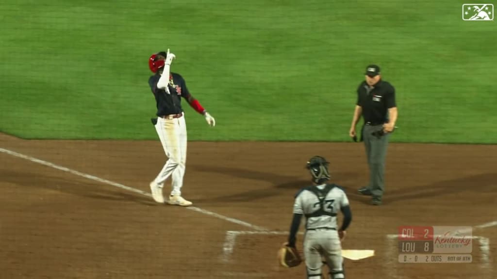 Louisville Bats' Elly De La Cruz registers 99.2 mph throw from third base