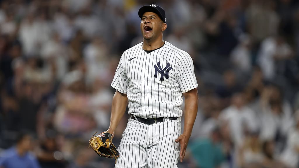 Peralta is known for his many facial expressions on the mound. But the pitcher, who has become one of manager Aaron Boone’s most dependable options out of the bullpen, is most apt to deploy a beaming smile, one that has endeared him to everyone on the roster. (Photo credit: New York Yankees)