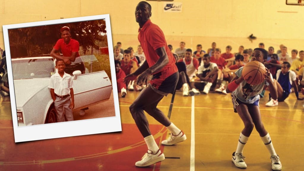 Michael Jordan was known as "Uncle Mike" to Justin Jones, who was born the year he stayed with Jones' grandparents, the Mitchems, during a youth baseball tournament. Jordan returned every summer for more than a decade. Photo courtesy: Justin Jones