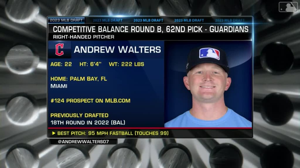 Guardians draft RHP Walters No. 62