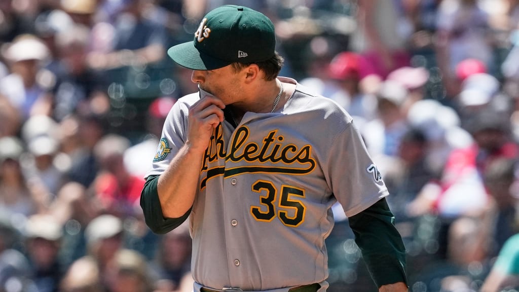 Where does A's pitching staff turn without leader Ginn?