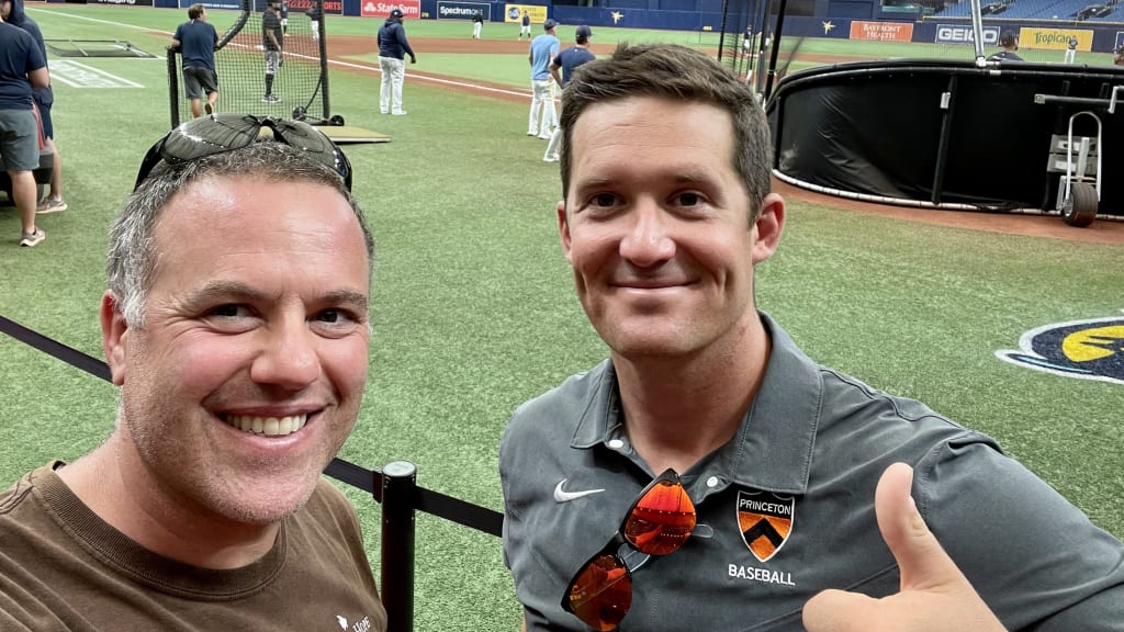 Maloof and Haumacher take in a Rays game. Photo courtesy Adam Maloof.