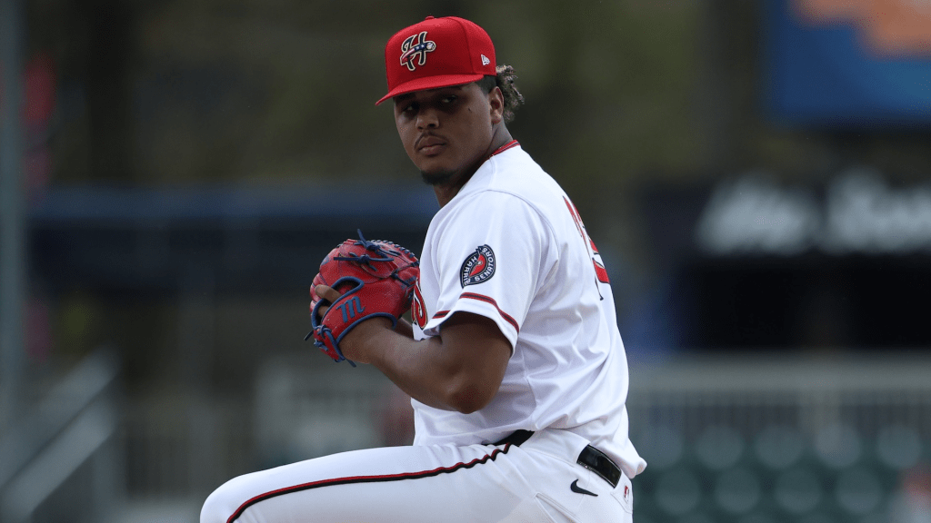 MLB.com editorial image for Washington Nationals: Susana stays scoreless in 1st Double-A start since '25 injury