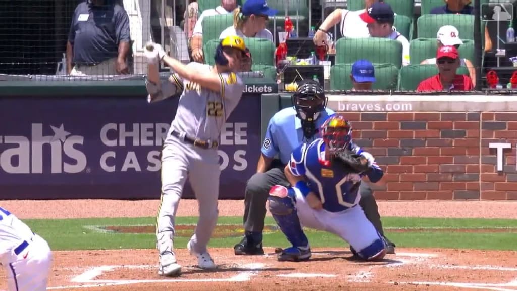 WATCH: Milwaukee Brewers' Carlos Santana and Christian Yelich