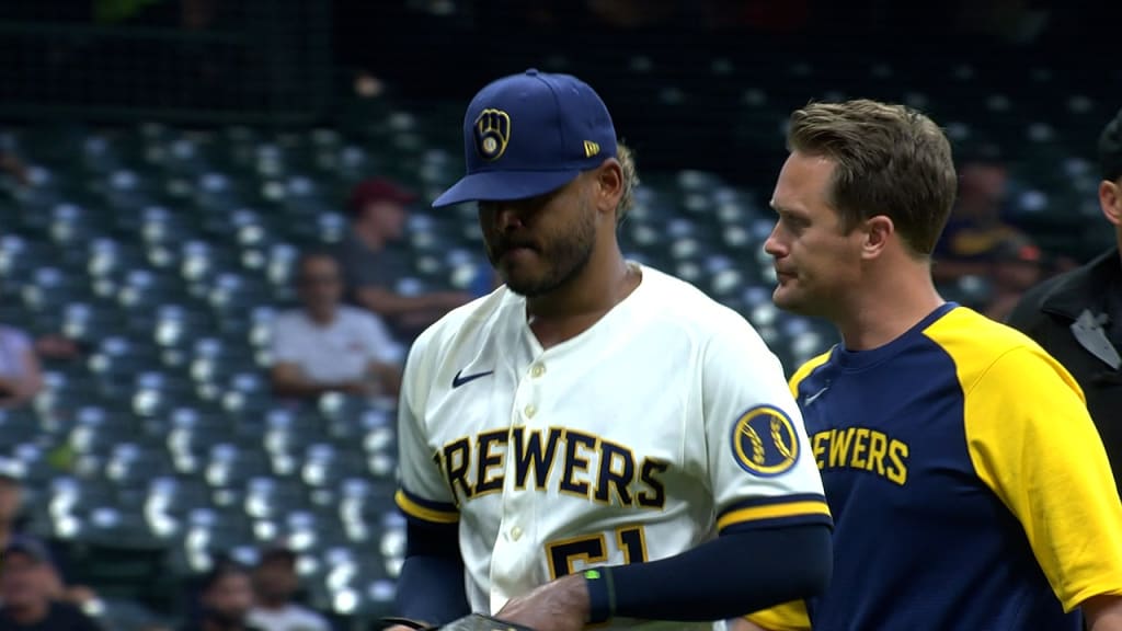 Freddy Peralta leaves with injury