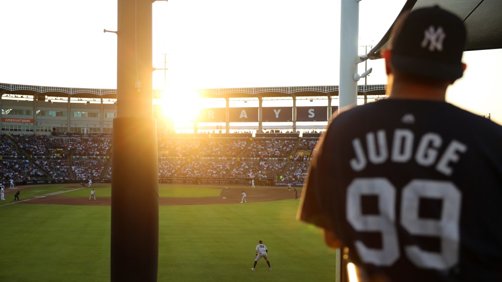 Wherever Judge goes, Yankees fans can make it feel like home. New York’s captain felt plenty comfortable during an April series against the Rays at Steinbrenner Field. And as for the fans? They loved cheering on No. 99 just as much in his road grays as they would during a spring training outing on the same diamond. (Photo Credit: New York Yankees)