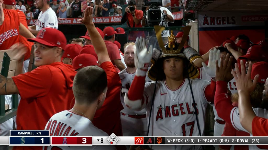 Shohei Ohtani exits start after four innings but hits 40th homer