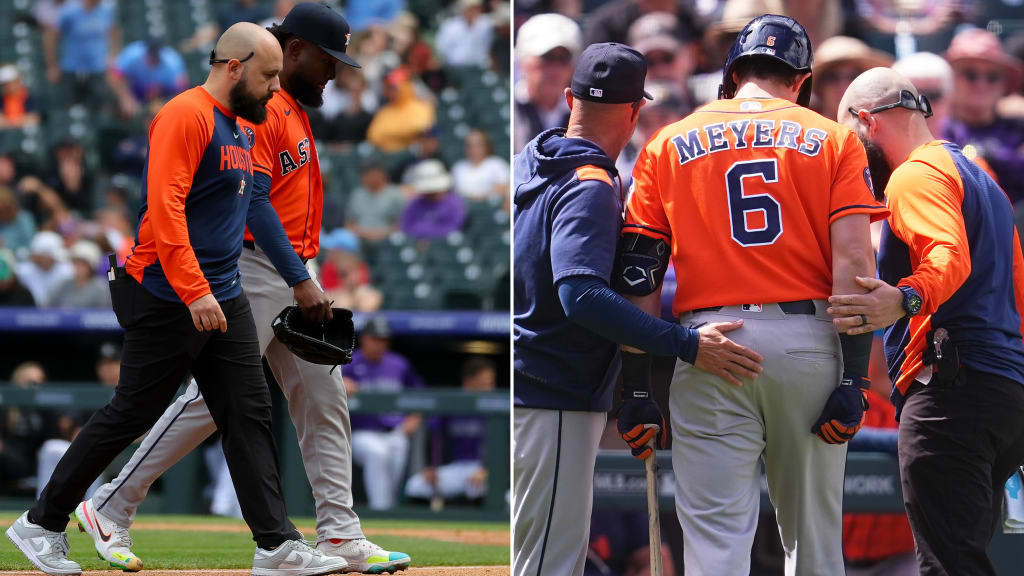 Astros dealing with injury bug as Javier, Meyers exit finale early
