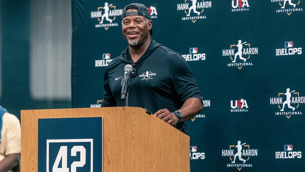 Ken Griffey Jr. said it meant a lot to him to get the opportunity to speak to young players at the Hank Aaron Invitational.