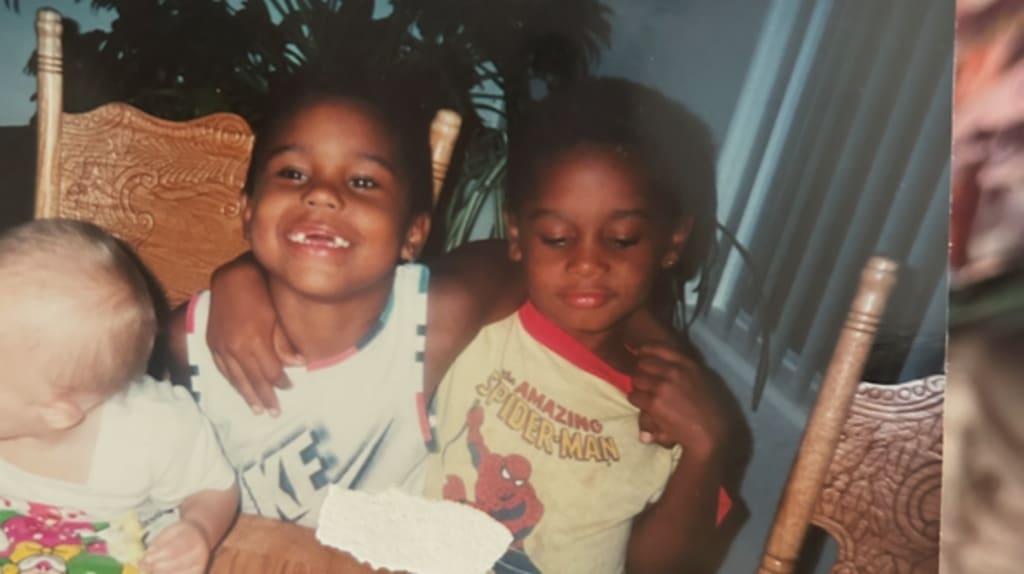 Richard Kerr on the left, Ray on the right as kids