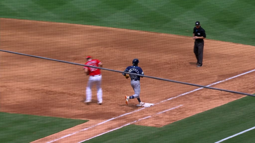 Griffin Canning escapes a jam