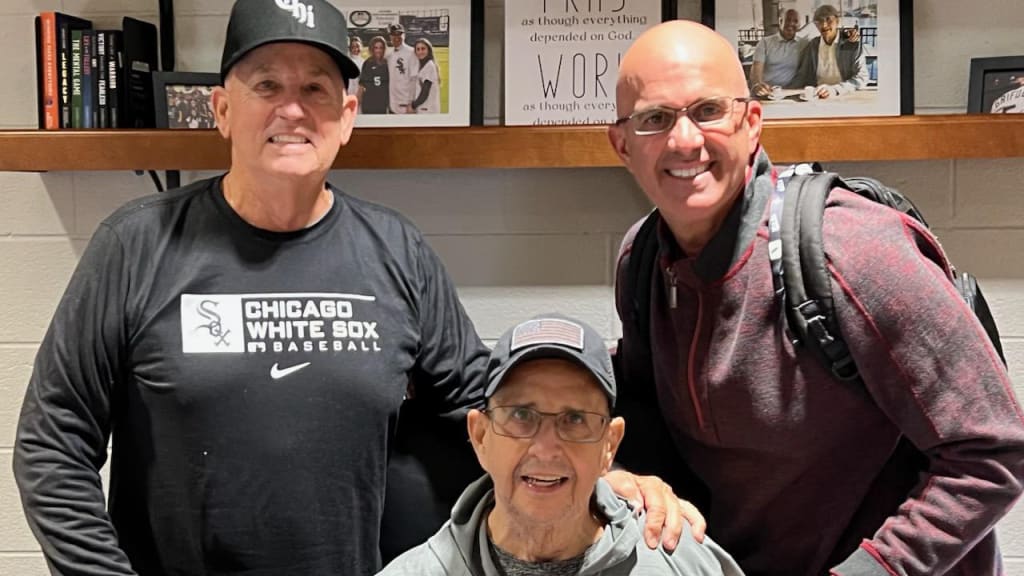 Pedro Juan visited his son, Pedro Grifol, for a White Sox game. (Credit: Grifol Family)