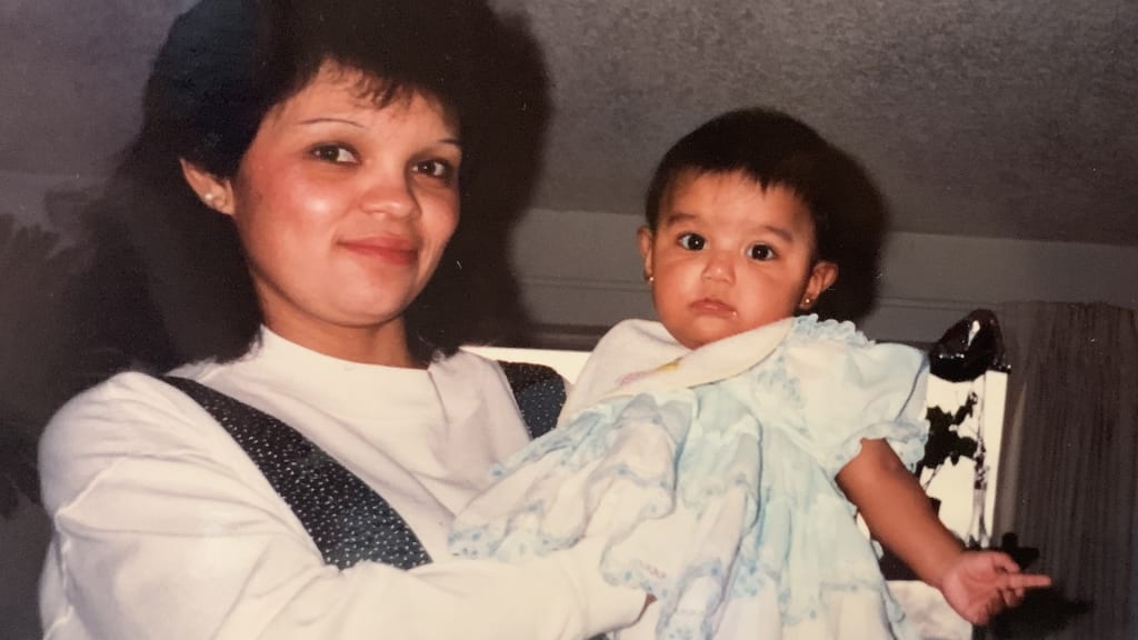 Yvette Yzaguirre with her mother, Petra, in 1992.