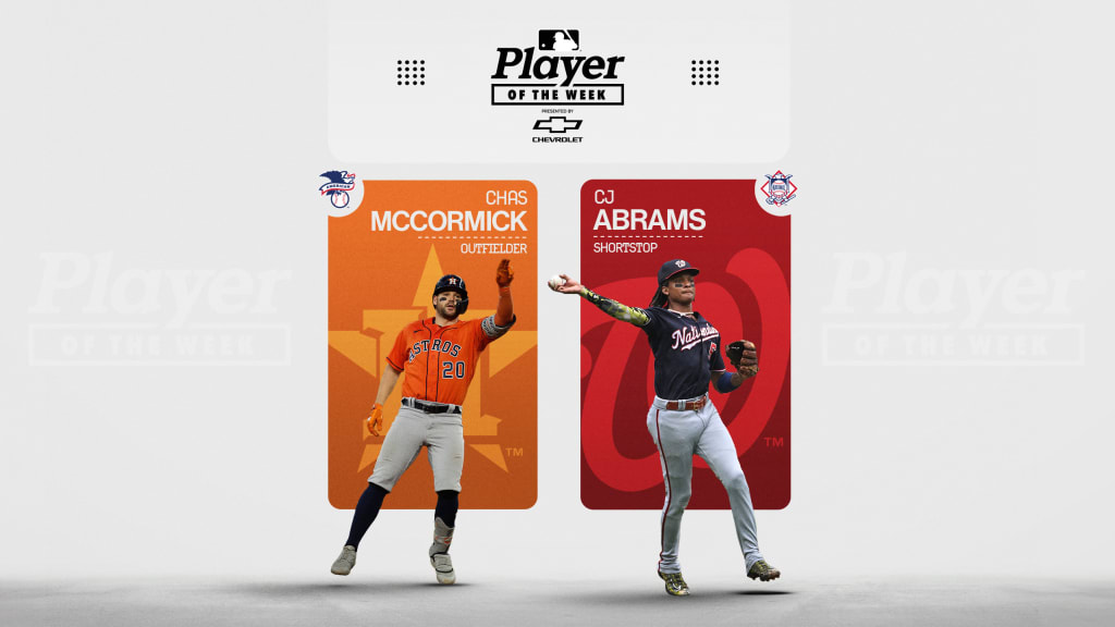 Washington Nationals' CJ Abrams, Houston Astros' Chas McCormick Win Players  of the Week - Fastball