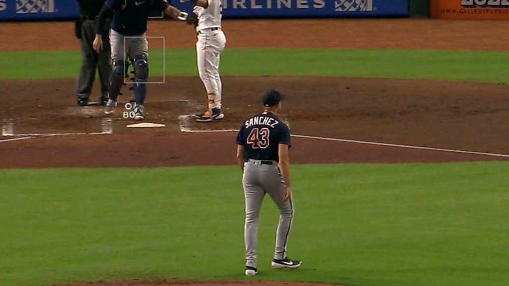 Twins' Aaron Sanchez removed prematurely vs. Astros after bench-clearing  incident triggers mound visit rule 