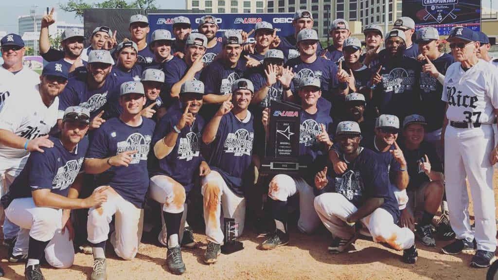 Myers and Gray on Rice University's C-USA champion squad in 2017.