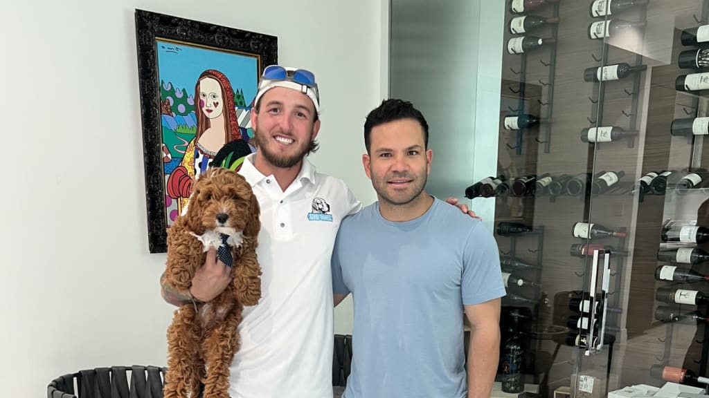 Brunello, Dawe and Jose Altuve. (Courtesy of Wesley Dawe)