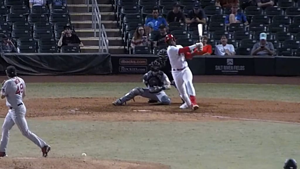 Zac Veen (13) (Colorado Rockies) of the Salt River Rafters during