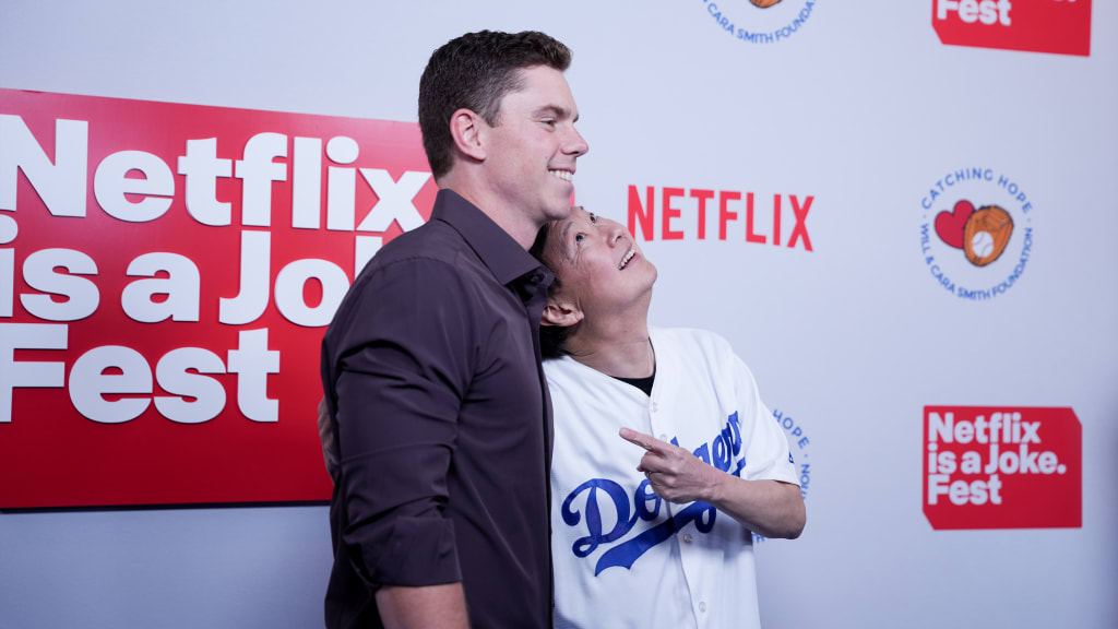 Dodgers catcher Will Smith and and comedian Ken Jeong