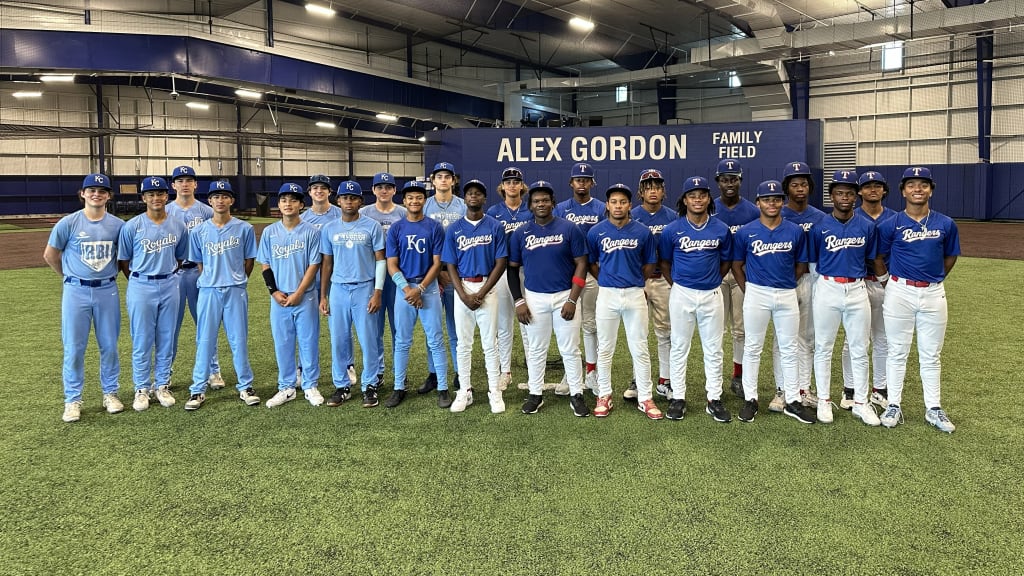 2025 Texas Rangers Youth Academy baseball teams at Negro Leagues Museum Invitational.