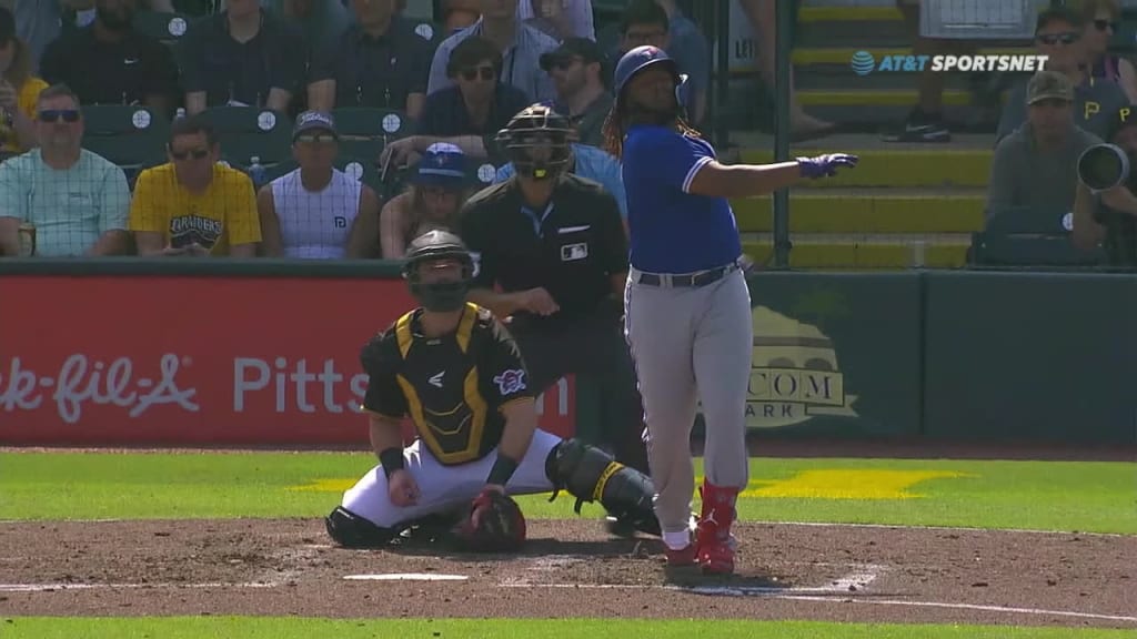 MLB Stats on X: A year ago today, the world was introduced to Vlad Guerrero  Jr. Through 100 games, he and his dad are on a similar track.   / X