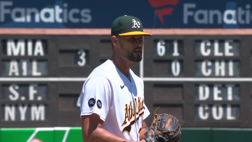 Kyle Muller reacts to Athletics' Opening Day start