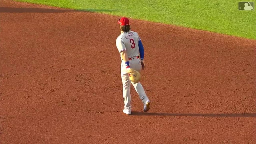 Phillies star Bryce Harper makes catch tumbling into photo pit in first  career start at first base